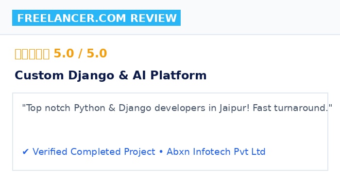 Freelancer.com Client Review Screenshot